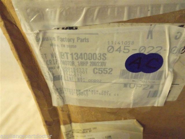 AMANA AIR CONDITIONER BT1340003S Motor, 1/8hp 208/230v (serv) NEW IN BOX AMANA AIR CONDITIONER BT1340003S Motor, 1/8hp 208/230v (serv) NEW IN BOX